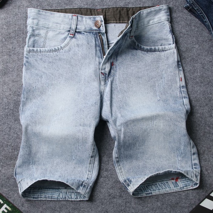 Quần short jean nam TS413 Tronshop vải mềm mặc thoải mái