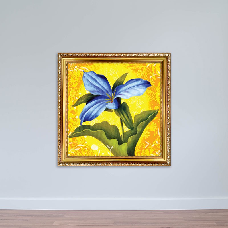 Tranh canvas đóng khung "Bông hoa xanh" TT1878