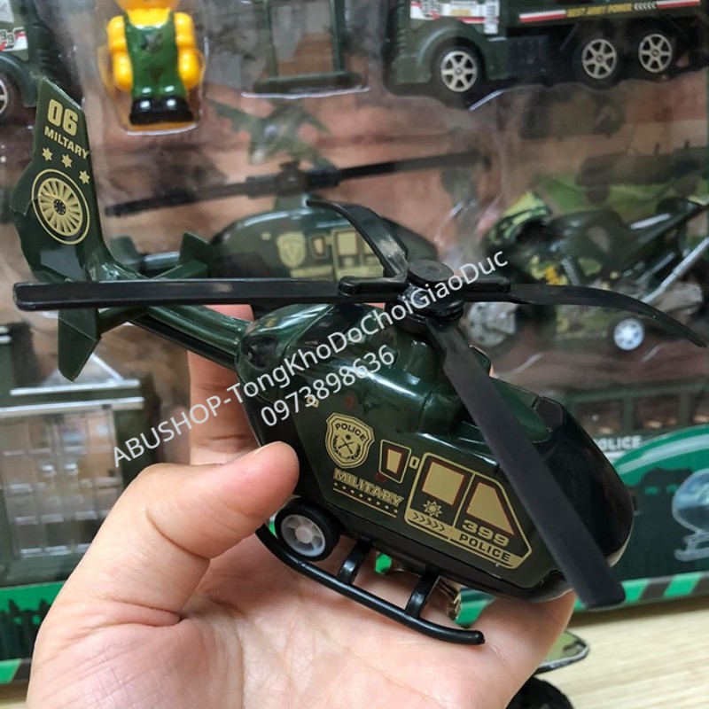 Đồ chơi ô tô mô hình chạy đà màu xanh - Xe mô hình đồ chơi cho bé, Hộp có quai xách thiết thực