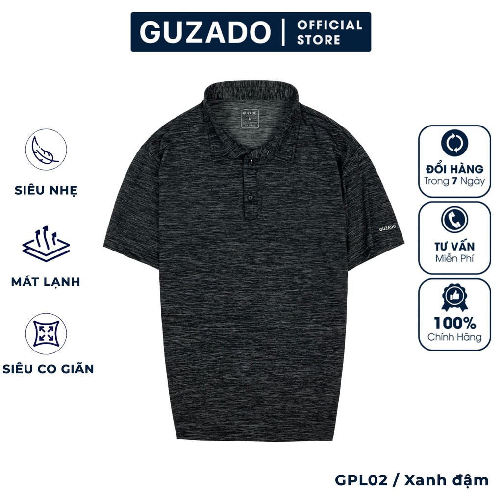Áo Polo Nam Cổ Bẻ Guzado, Chất Coolmate mềm mịn, Siêu Co Giãn, Phong Cách Trẻ Trung Khỏe Khoắn GPL02