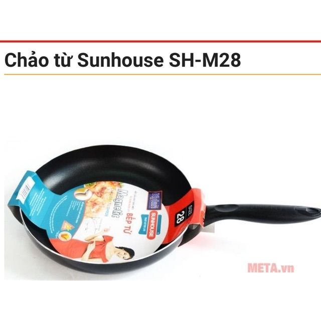 CHẢO CHỐNG DÍNH ĐAY TỪ  SUNHOUSE 28CM  DÙNG ĐƯỢC TẤT CẢ BẾP