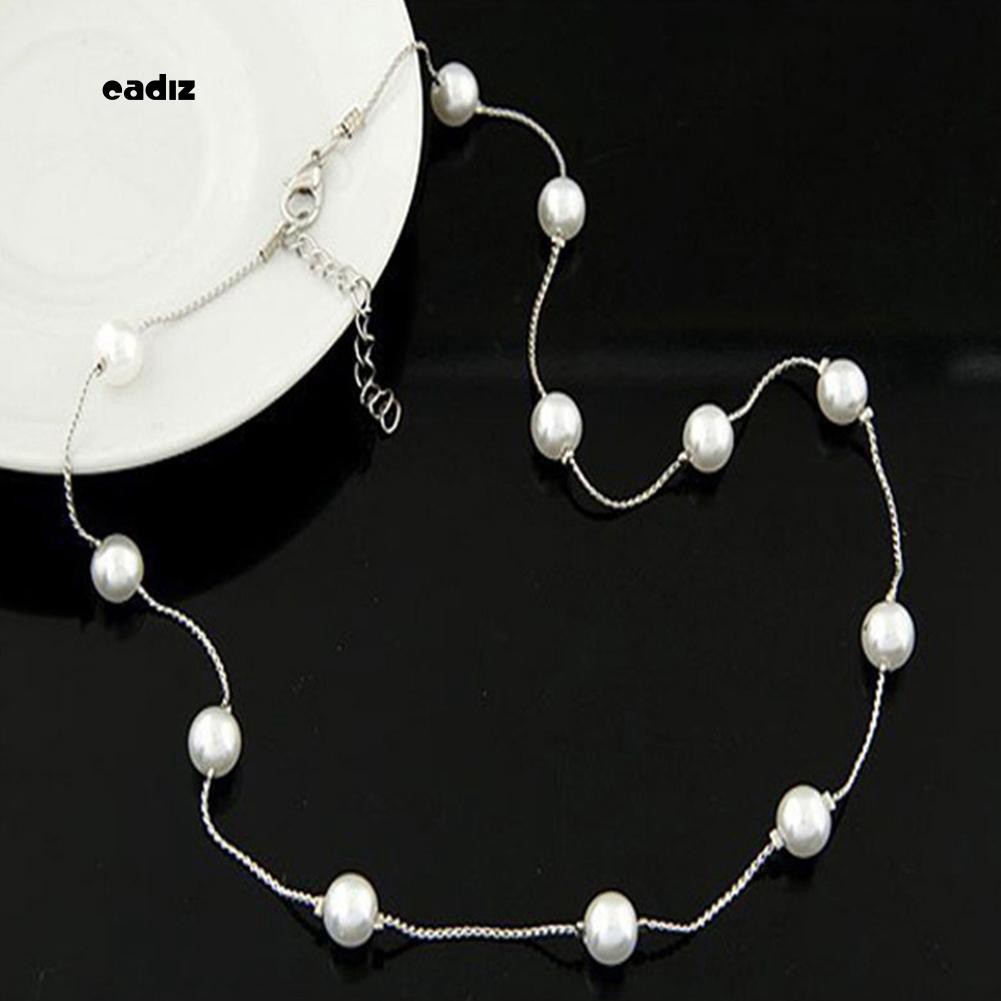 Dây chuyền hợp kim đính hạt ngọc trai giả xinh xắn