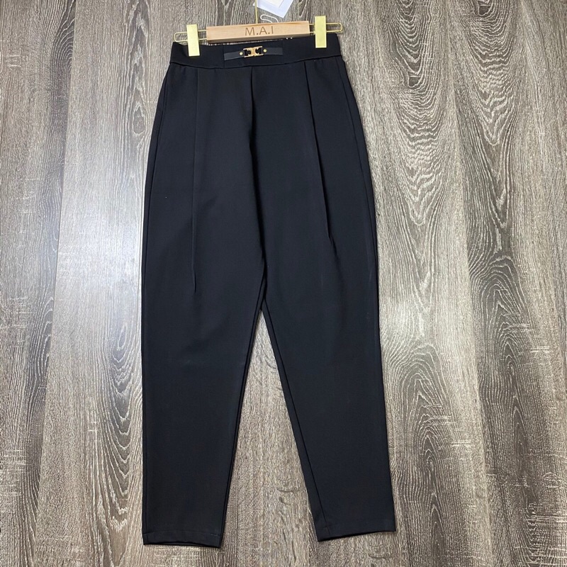 Quần baggy nữ cạp chun lưng cao tôn dáng chất UMI dày dặn co giãn tốt  đủ size 45-65kg