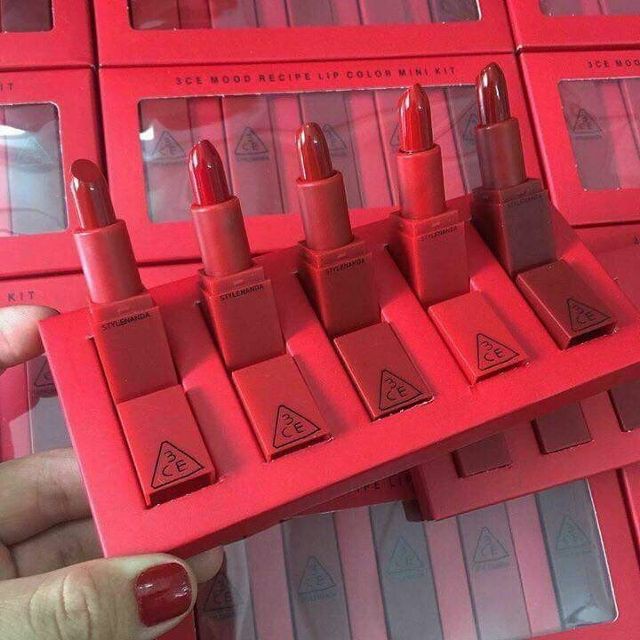 Set 5 Thỏi Son 3CE Red Recipe Mini Lip Kit