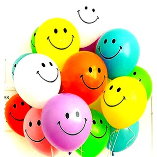 Set 10 bong bóng cao su mặt cười ( Đủ màu)