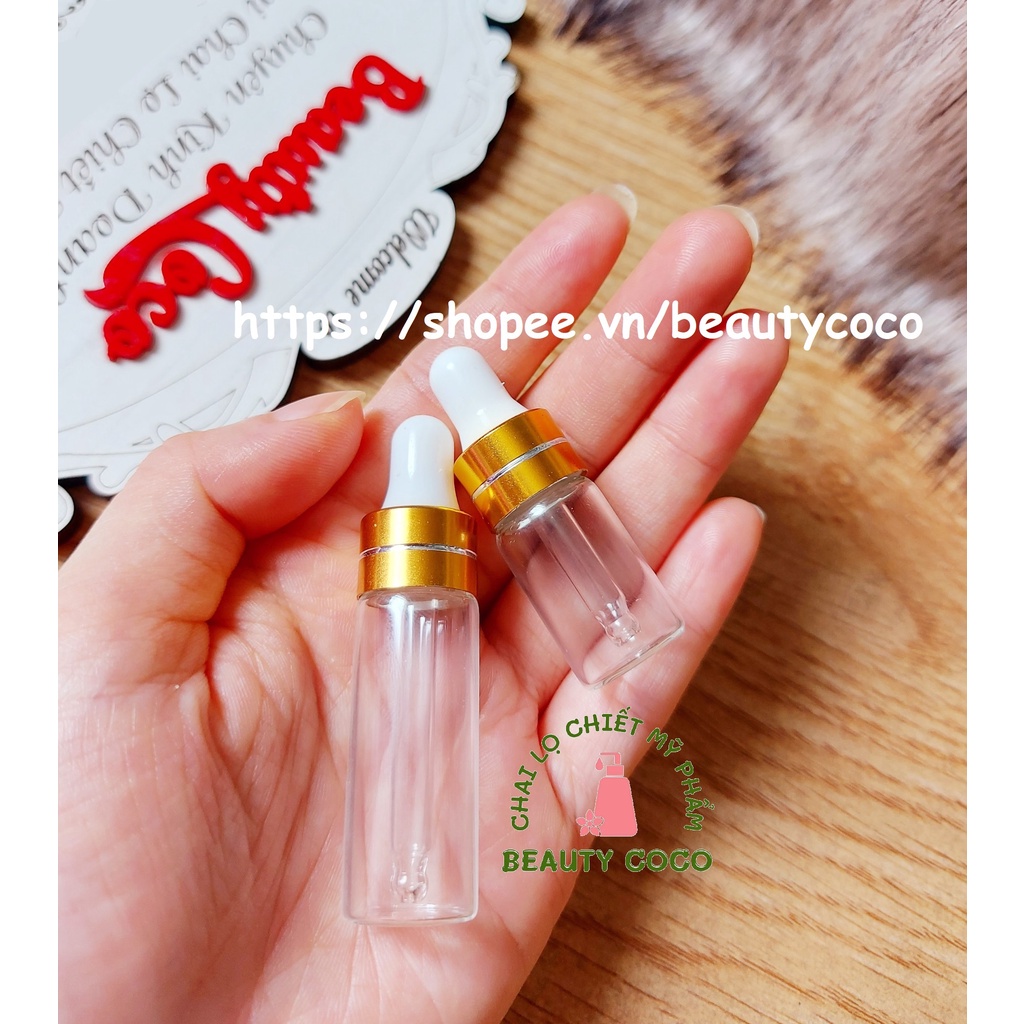 Chai Đựng Serum Tinh Dầu Thủy Tinh Bóp Giọt 3ml 5ml