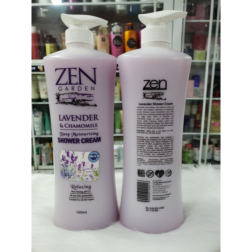 Sữa Tắm Zen Garden Shower Cream Lavender &amp; Chamomile 1000ml