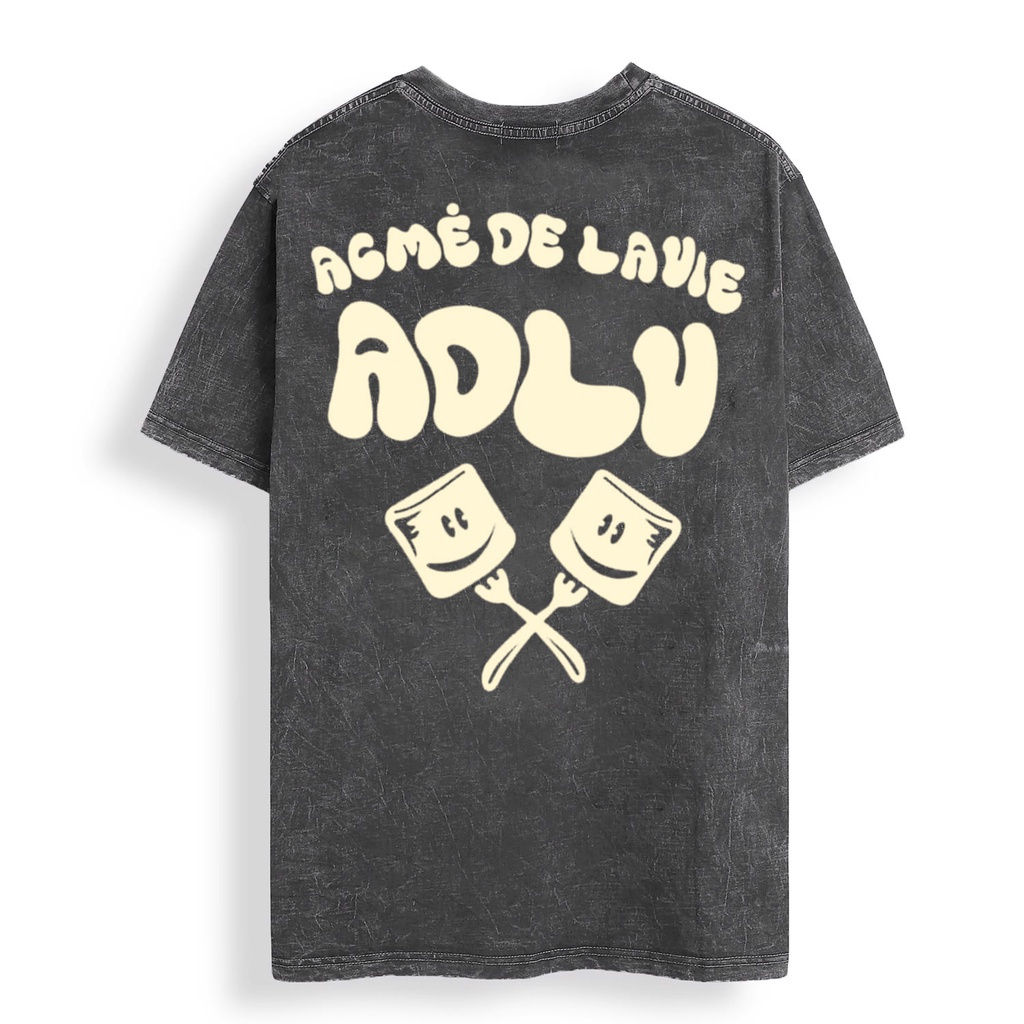 Áo thun tay lỡ  WASH phông Unisex nam nữ Cotton oversize form rộng -ADLV muỗng WASH