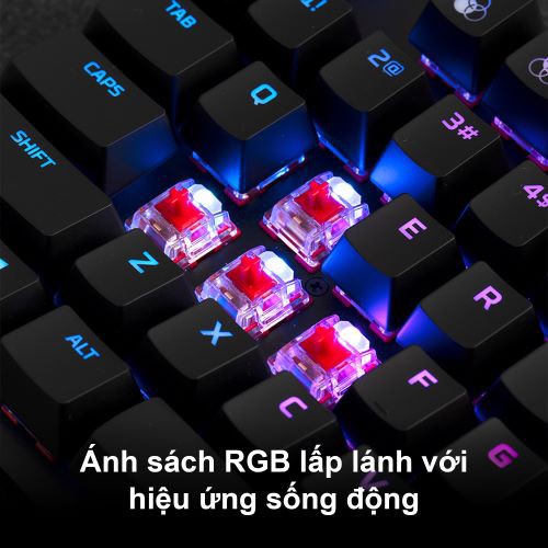 Bàn phím gaming HyperX Alloy Origins Core RGB Mechanical Gaming Keyboard (Red/Aqua Switch) US Layout - Hàng Chính Hãng