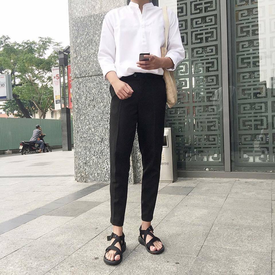 Quần Baggy Tây Âu Trơn Basic Nam Nữ Unisex