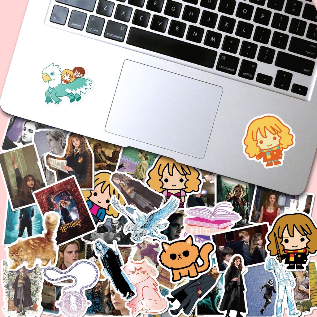 Bộ 50 Miếng Dán Chống Thấm Nước 15 Phong Cách Harry Potter Wizard Series Cho Điện Thoại / Mũ Bảo Hiểm
