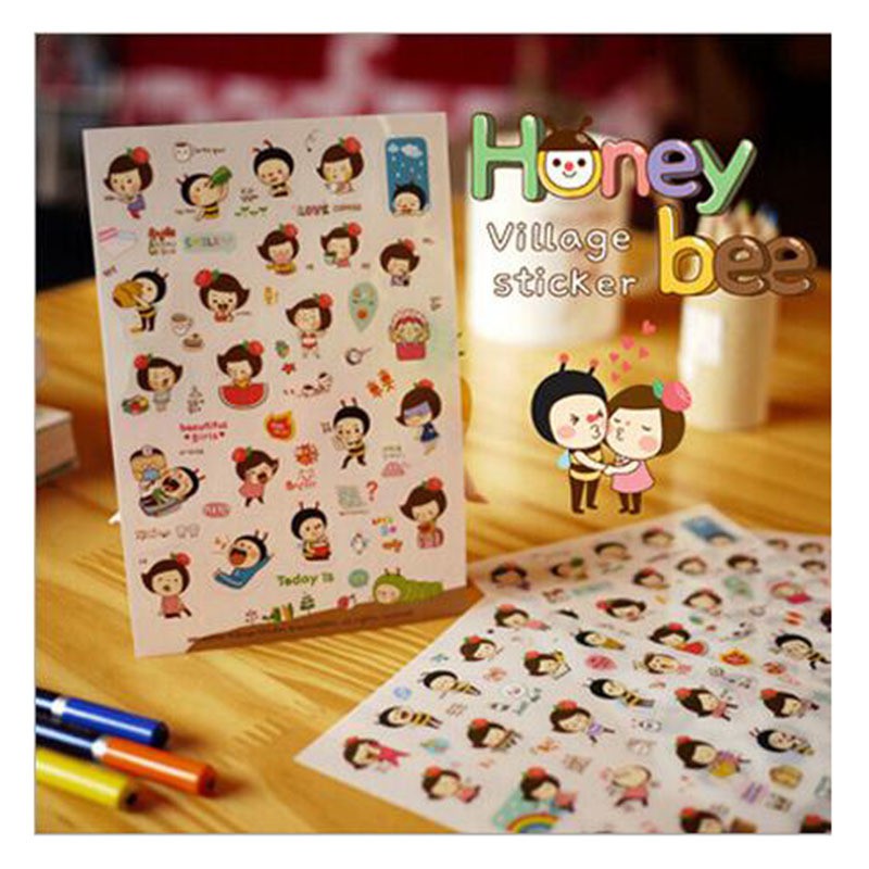 Sticker Hàn Quốc Honey Bee xinh xắn