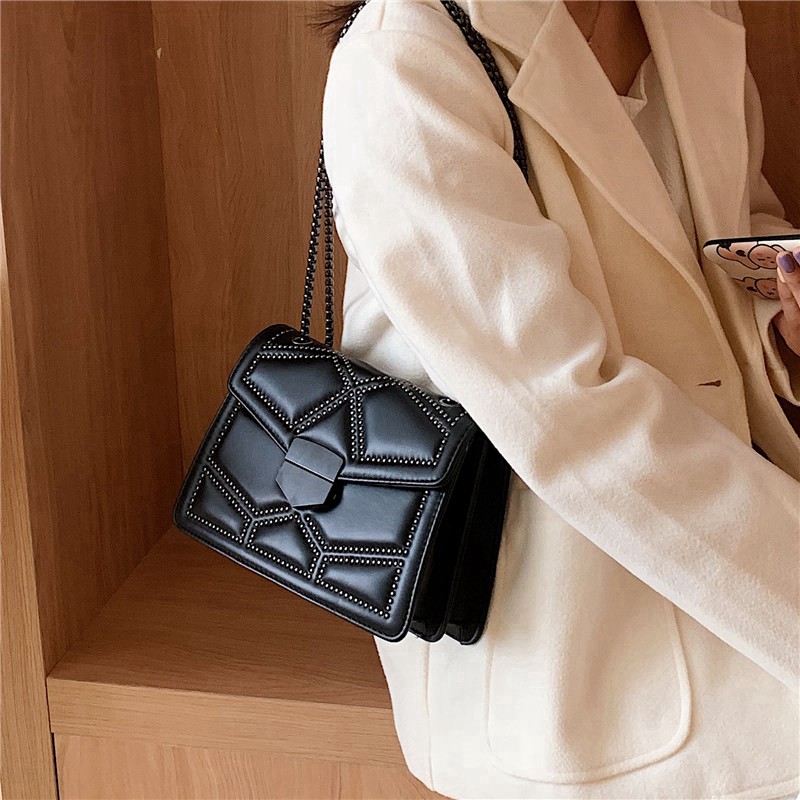 Túi xách nữ đeo chéo họa tiết khối cực chất 2021 TX19 túi xách đeo vai - Chip Xinh
