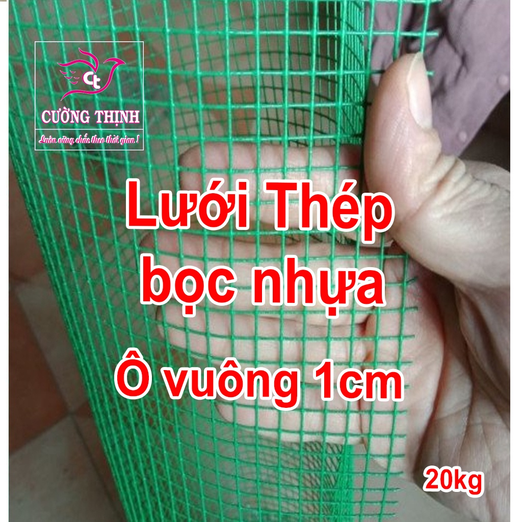 Lưới Thép Bọc Nhựa, Ô vuông 1cm, Làm chuồng, Rào chắn lan can, Loại cuộn 20kg