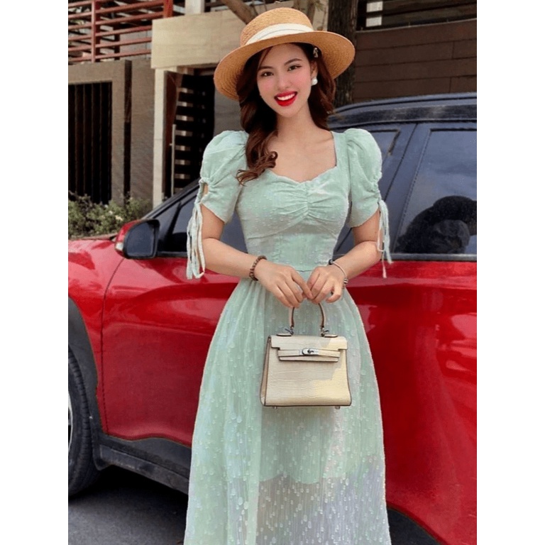 Đầm maxi hoa nhẹ nhàng nữ tinh đi chơi - đi dạo - dự tiệc  cho nàng tự tin tỏa sáng / có size XXL LANA FASHION