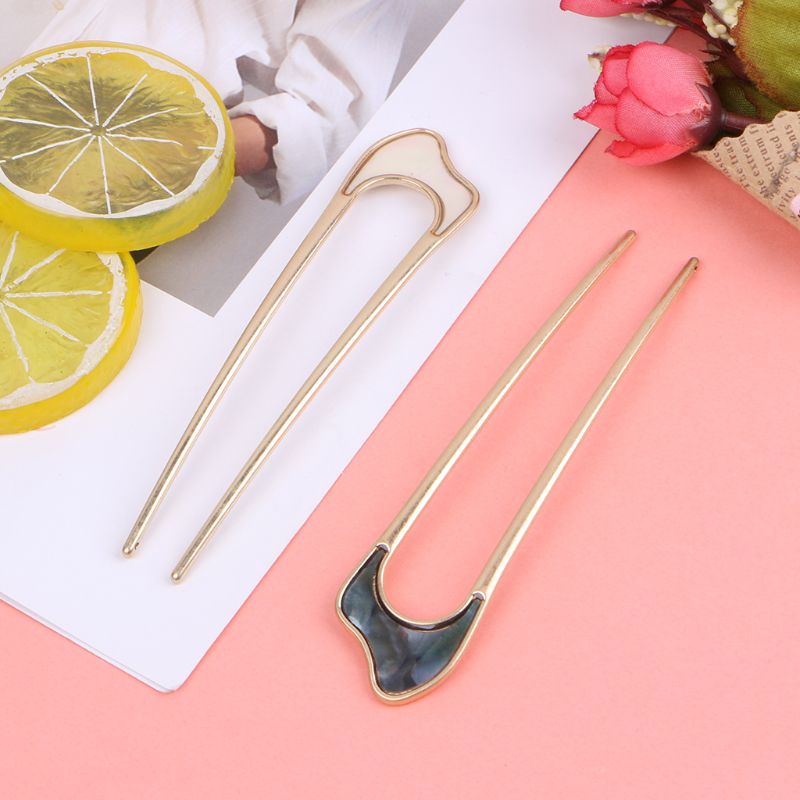 Trâm cài tóc hình chữ u bằng hợp kim phong cách vintage cho nữ