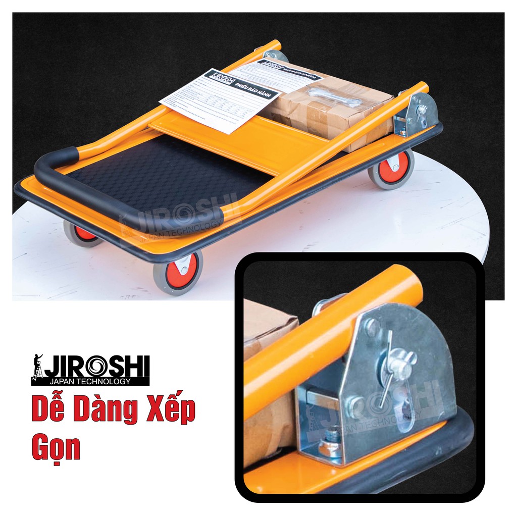 [Mã LIFEHL50K giảm 10% đơn 200K] Xe Đẩy Hàng J.I.R.O.S.H.I Tải 150kg Gấp Gọn - Xe Kéo Hàng Gấp Gọn - Xe Đẩy Hàng Tay