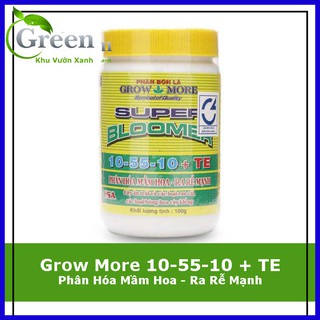 Phân bón lá NPK cao cấp Grow More 10-55-10 (Super Bloomer) - 100gam/lọ