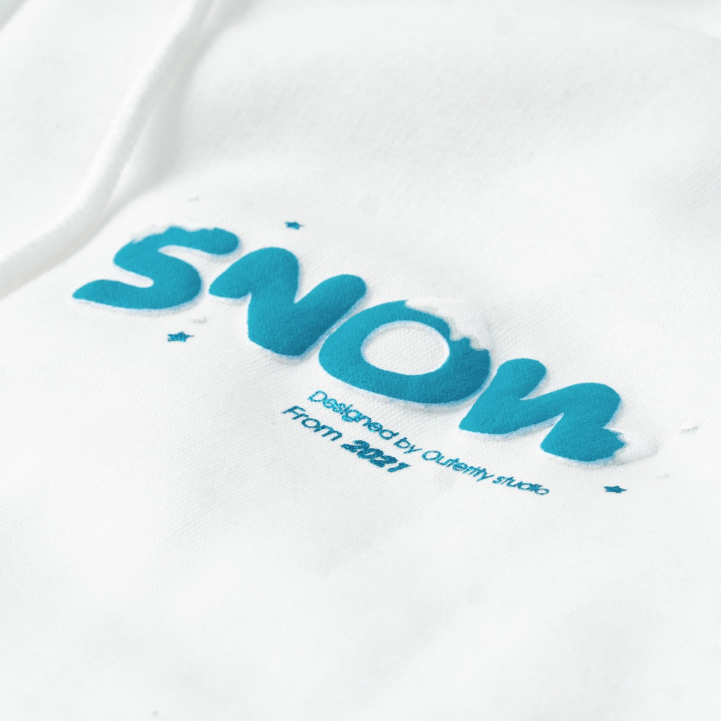 Áo Hoodie Zip Outerity Snow / Trắng - ORT404