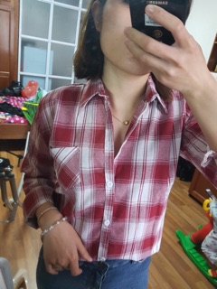 [ảnh thật] áo sơ mi kẻ