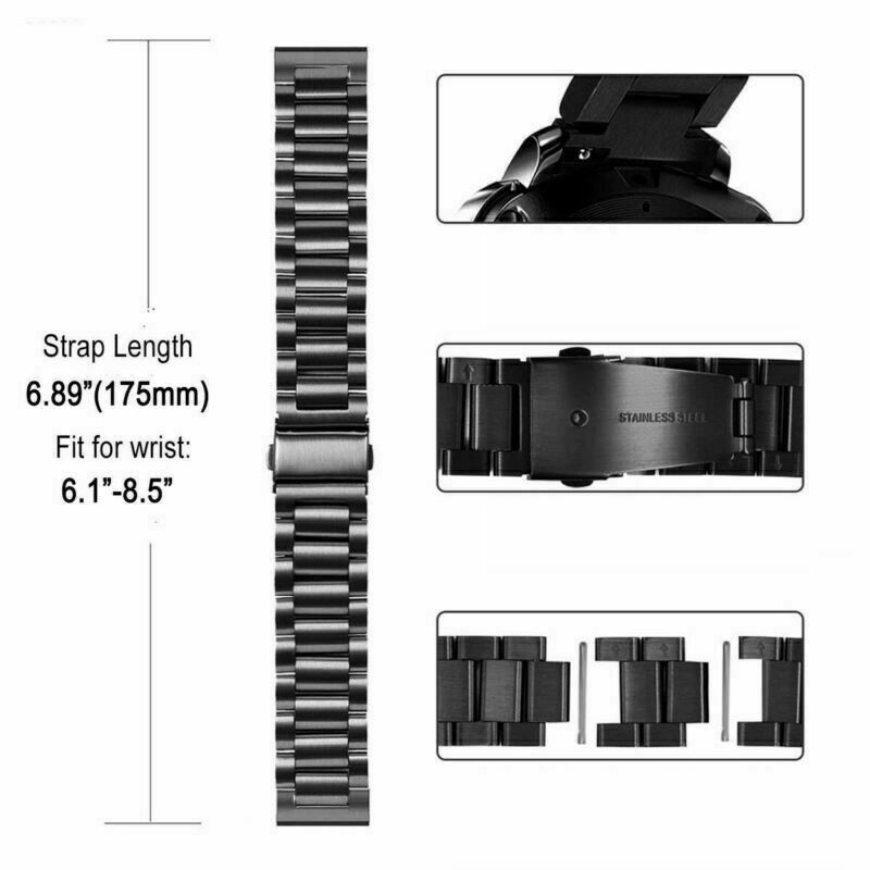 Dây đeo thép không gỉ 20mm thay thế cho đồng hồ thông minh Xiaomi Huami Amazfit Gts Gts 3 /  2 / 2 Mini / 2e