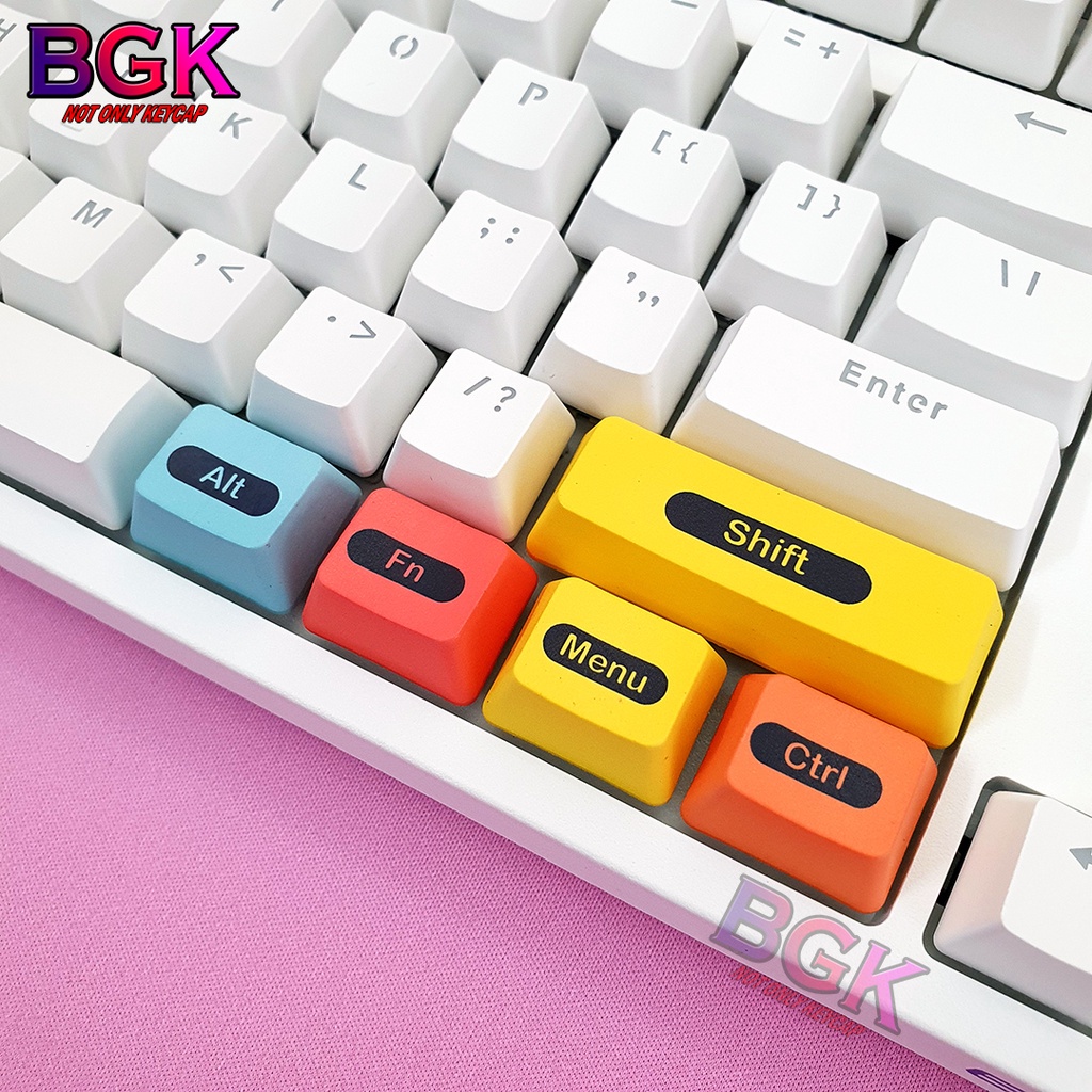 Bộ Keycap PBT 10 Nút chủ đề RGBY v2 Chất Liệu PBT in dye Sub cho màu sắc tươi tắn