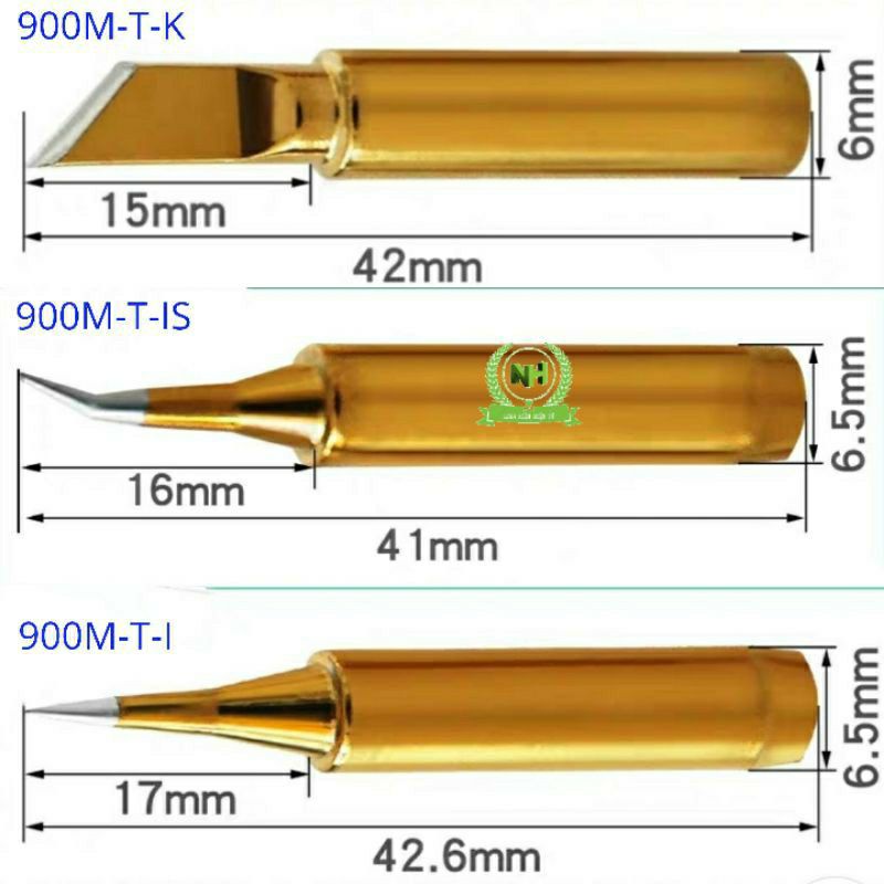 Mũi Hàn 936 Mạ Vàng Cao Cấp Sử Dụng Cho Trạm Hàn HAKKO 900M, 936, 951, tay 907, Quick 936, TQ 936..