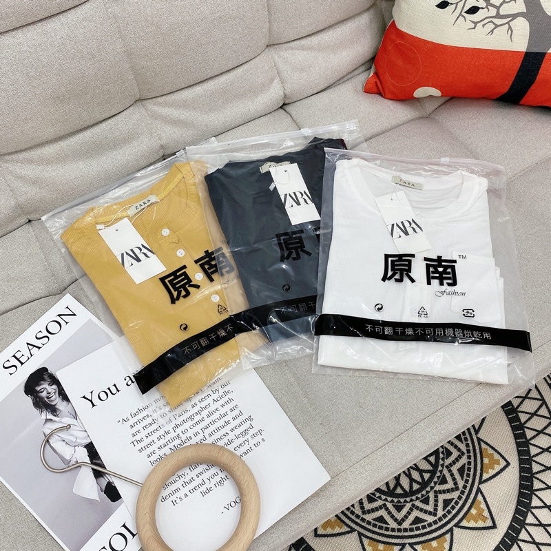 Áo len tăm cúc túi ngực vạt bầu dài tay | BigBuy360 - bigbuy360.vn