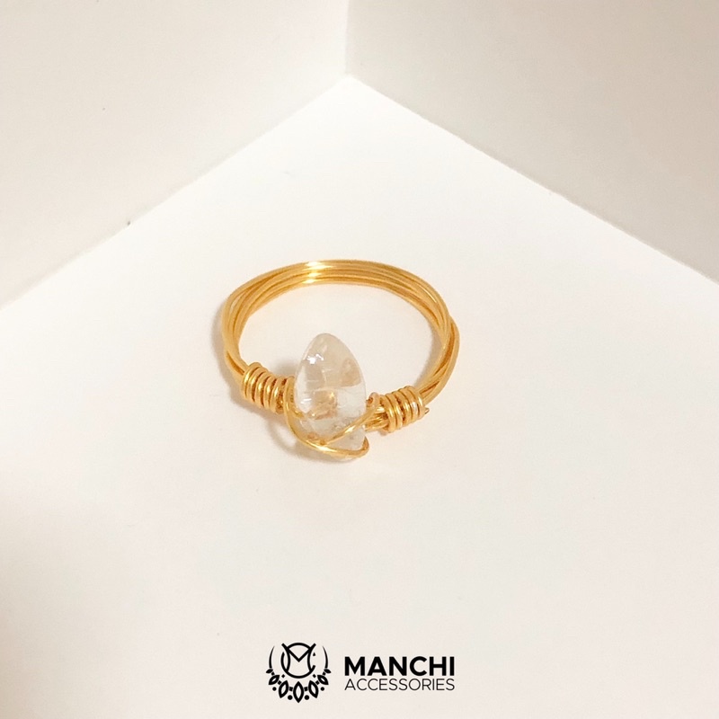 Nhẫn đá Clear Quartz handmade