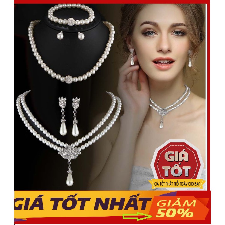 XẢ HÀNG- 10 MẪU BỘ TRANG SỨC, DÂY CHUYỀN NỮ CHUỖI HẠT ĐẸP VÀ HOT NHẤT HIỆN NAY