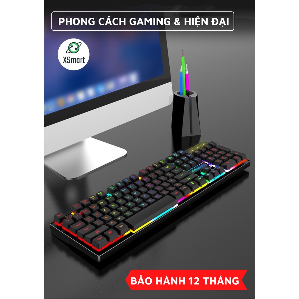 Bàn Phím Giả Cơ Máy Tính Gaming LED 7 Màu K-Snak4 Có Dây, Chống Nước Chơi Game | BigBuy360 - bigbuy360.vn