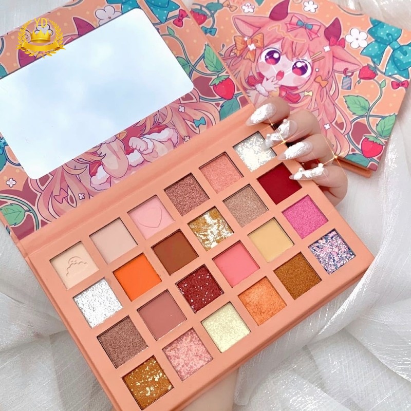 [Hàng mới về] Bảng phấn mắt Fuloving 24 màu ánh ngọc trai hình bé gái dâu đáng yêu chống nước cho nữ