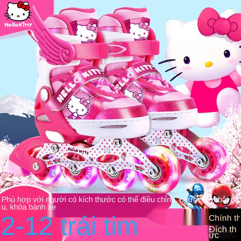 HelloKitty Hello Kitty Disney lăn giày trượt patin patin, trẻ em cho bé trai và gái