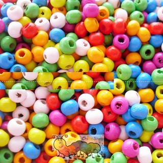 Hạt gỗ tròn kích thước 5-6mm nhiều màu