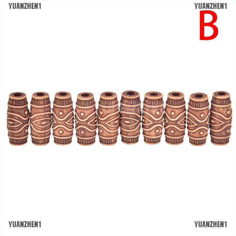 [YUANZHEN1] Set 10 Hạt Gỗ Bện Tóc Nối Dài