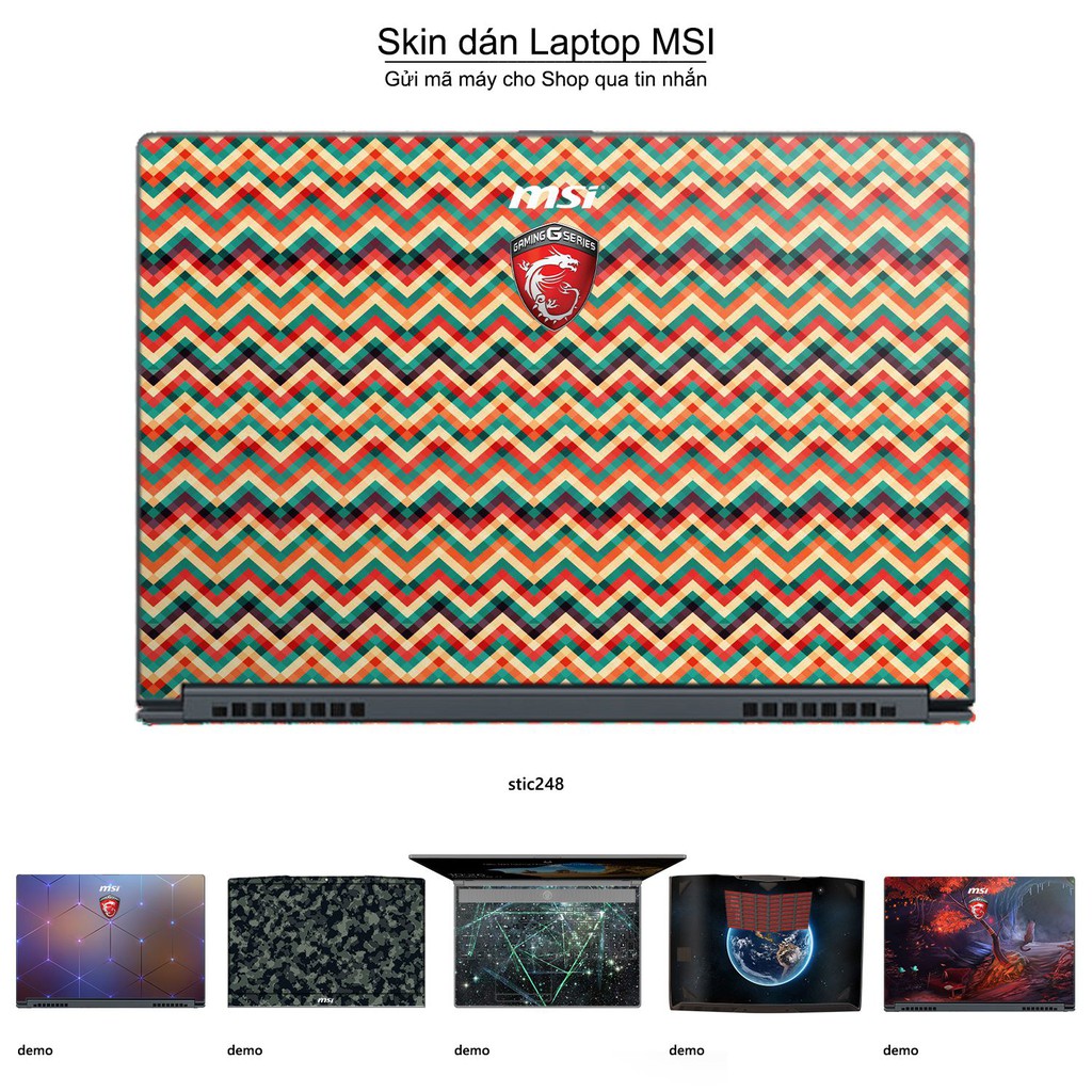 Skin dán Laptop MSI in hình Chevron - stic249 (inbox mã máy cho Shop)