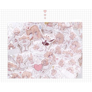 Sticker dán trang trí DIY Chibi Girl NEW
