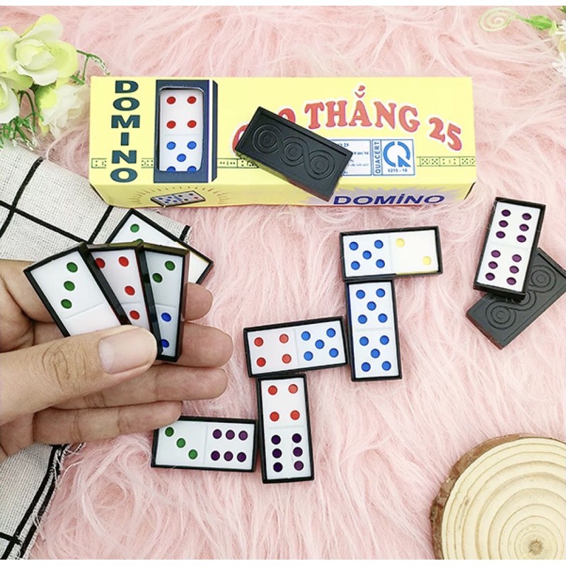 Bộ Cờ Domino Cao Thắng 25 Làm Bằng Chất Liệu Nhựa Gồm 28 Quân Cờ