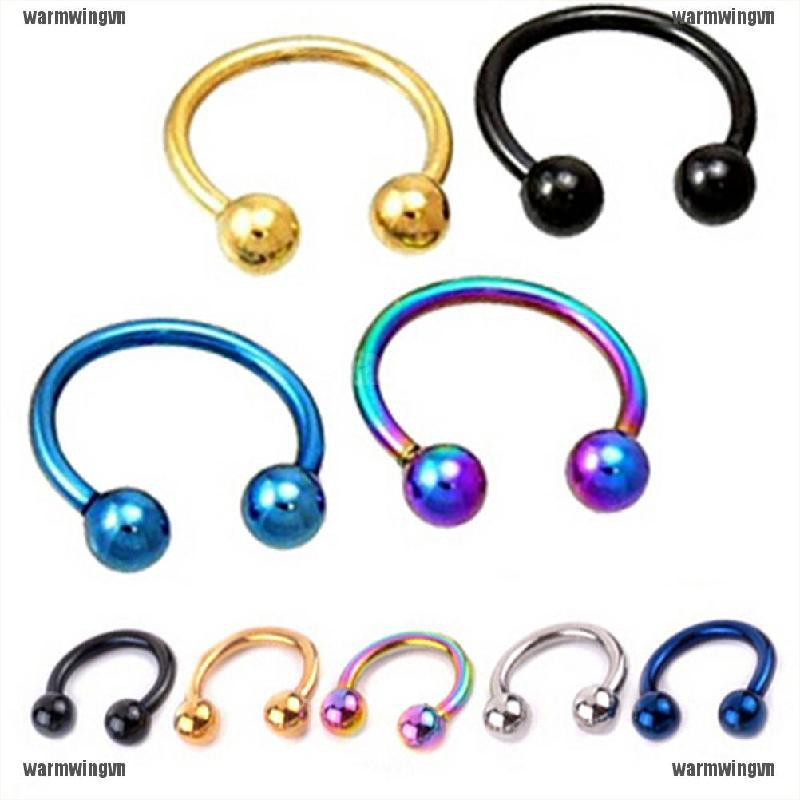 1 Piece Fake Nose Ring Lip Ear Nose Clip On Fake Piercing Nose Lip Hoop Earring ingvn