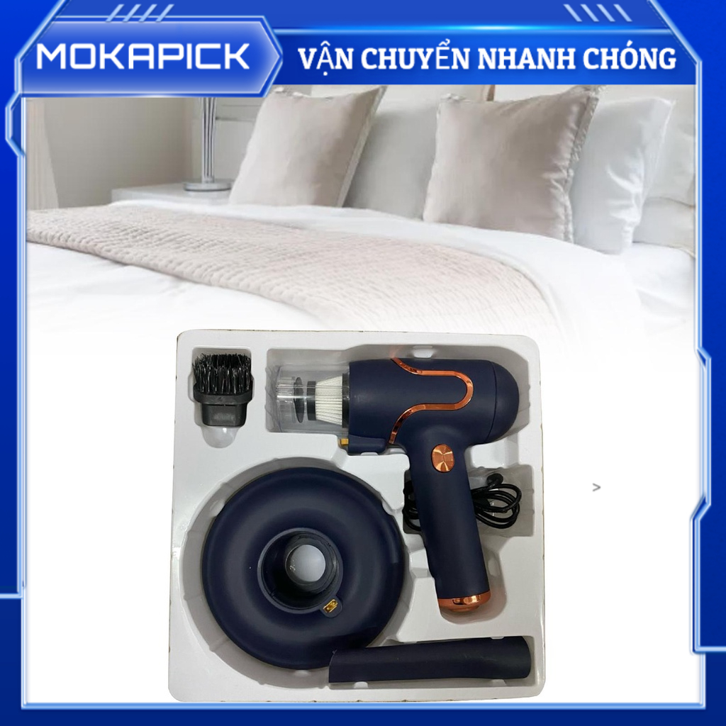 Mokapick Máy Hút Bụi Chi Di Động Không Dây Trọng Lượng Nhẹ Cầm Tay Cho Gia Đình Nệm Xe Hơi