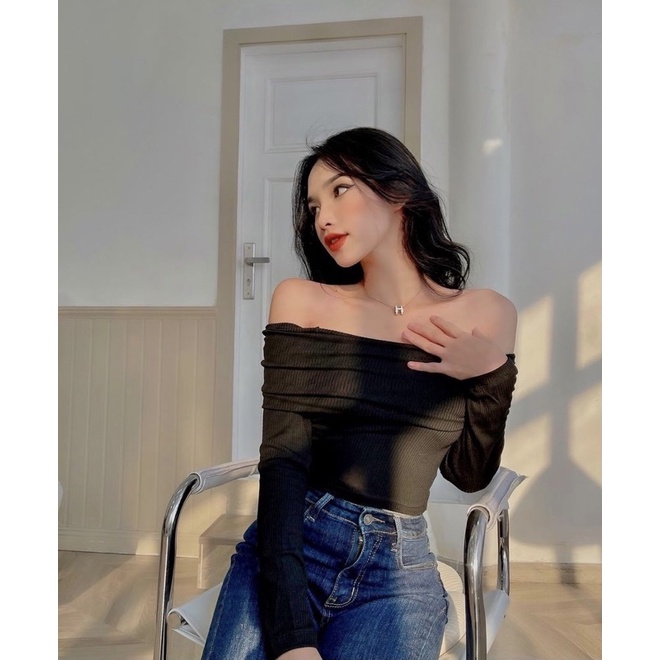 🥕ÁO_CROPTOP_BẸT_VAI_TAY_DÀI🥦