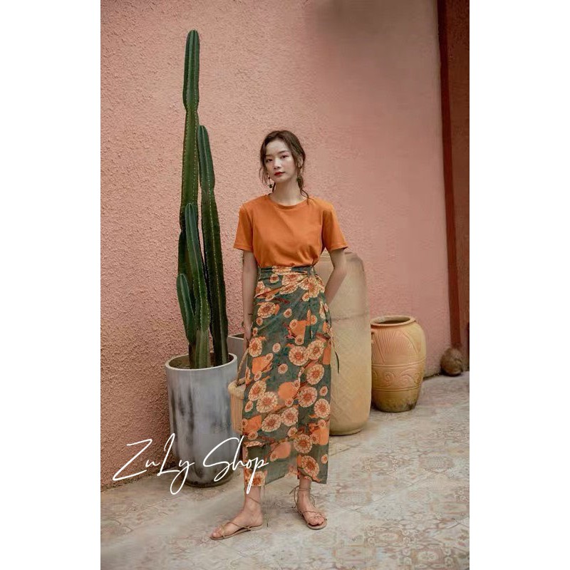 Set đồ nữ - Áo phông chân váy hoa vintage siêu đẹp ZuLyShop | BigBuy360 - bigbuy360.vn