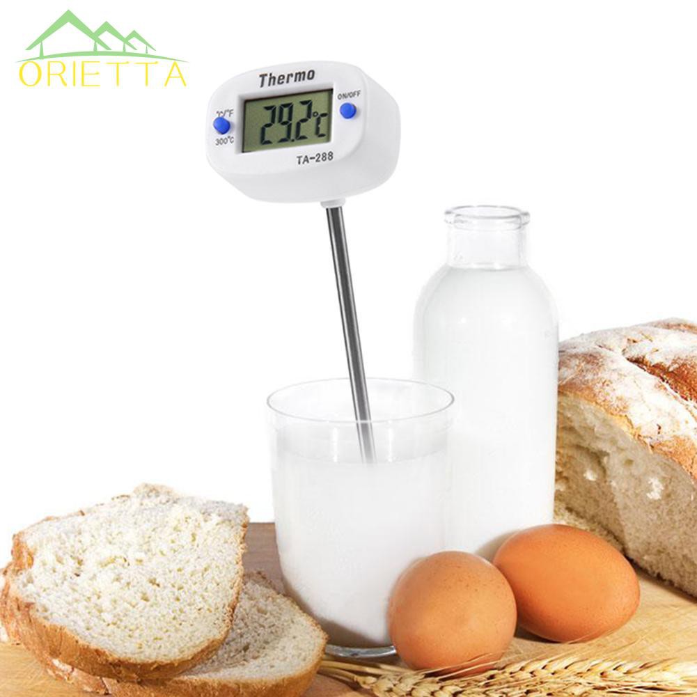 orietta♛Large LCD Mini Handheld Digital Food Thermometer Probe for Kitchen BBQ Meat