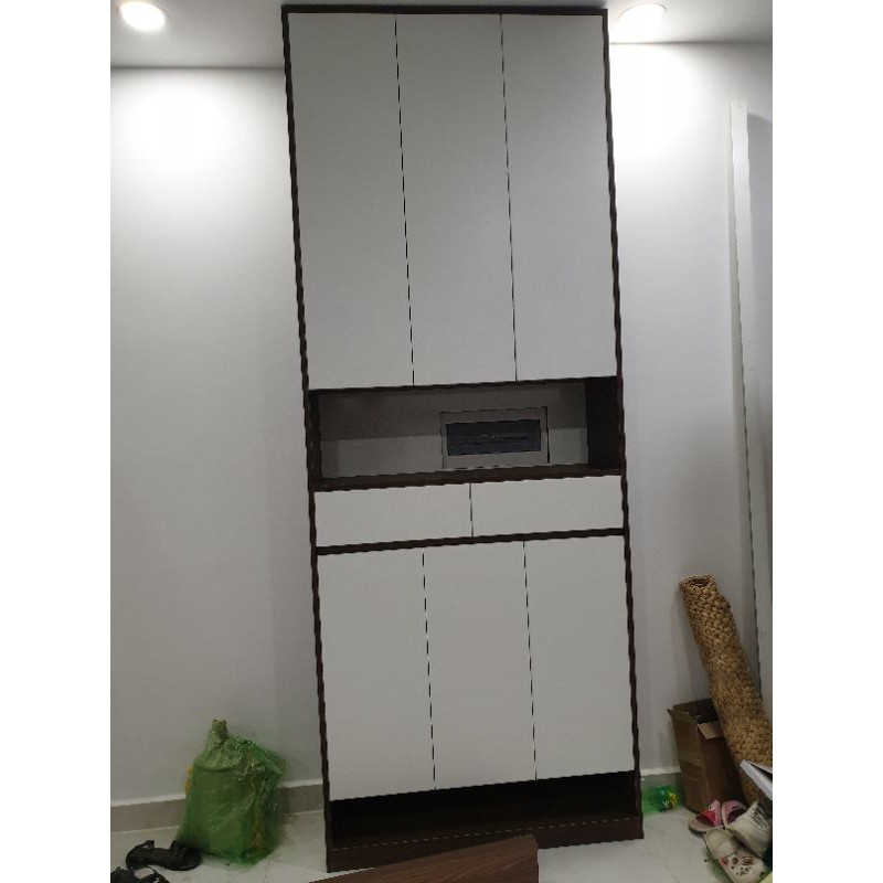 Tủ giày kết hợp tủ đồ full trần C270*D100, Sâu 32cm