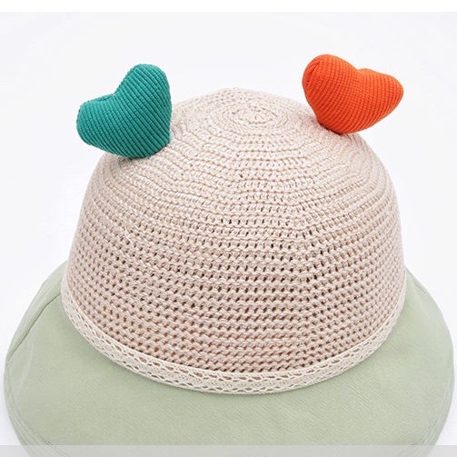 Nón Vành Phối Lưới Dễ Thương Cho Bé