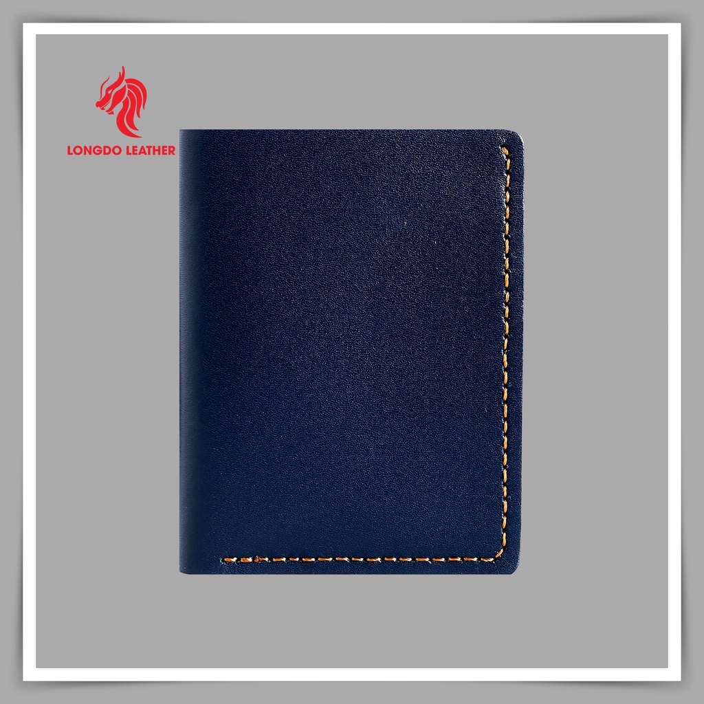 Ví da đứng nam cao cấp da bò thật - Bảo hành 5 năm - Hàng chính hãng thương hiệu Longdo Leather - BD04