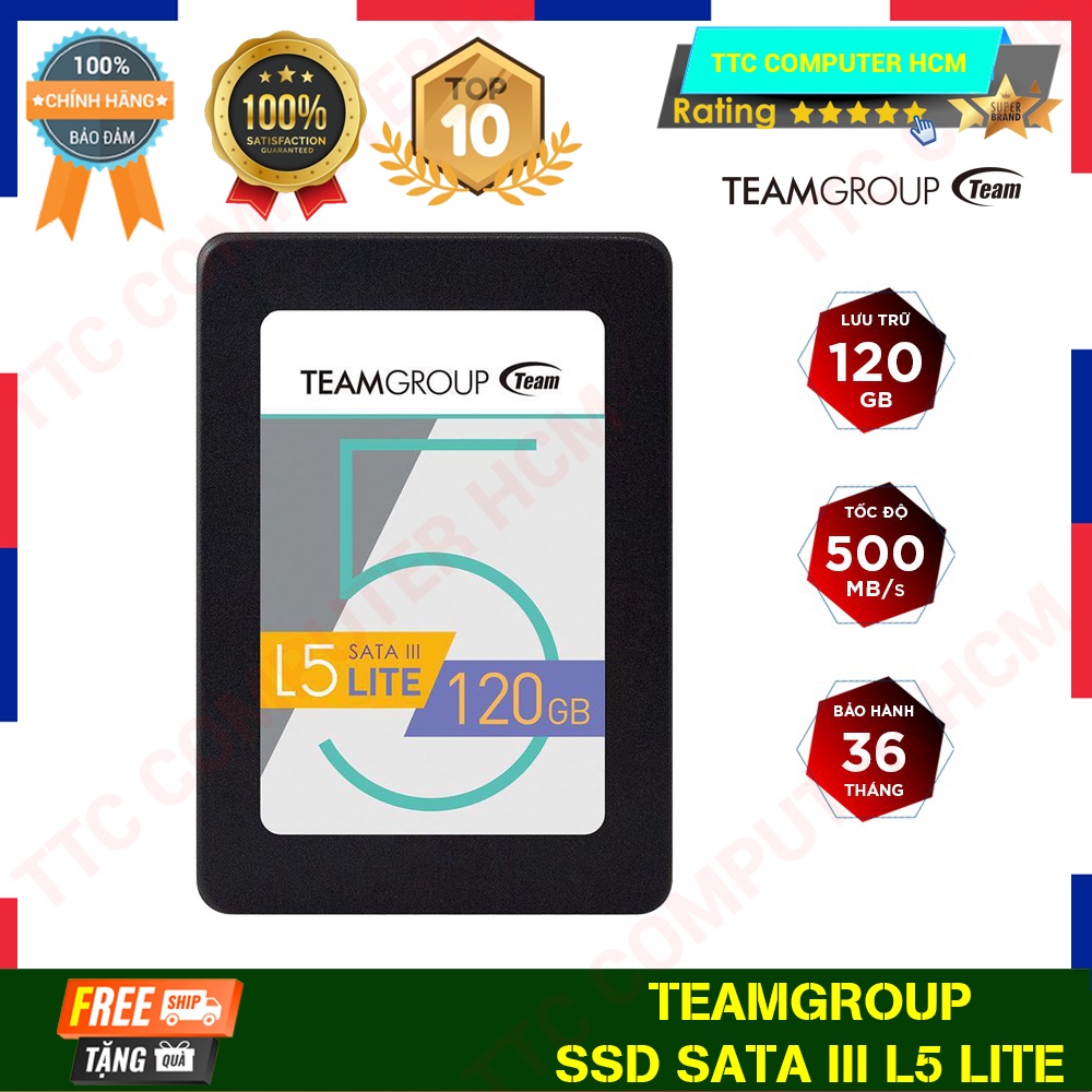 TEAMGROUP L5 LITE | Ổ cứng SSD Team Group L5 LITE 60/120/240/480GB 2.5" 7mm Sata III - HÀNG CHÍNH HÃNG TTC COMPUTER HCM