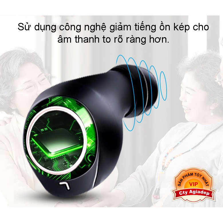 Bộ 02 Tai nghe trợ thính và Dock sạc SIÊU XỊN GIORMANI, Máy trợ thính cho người khiếm thính G305