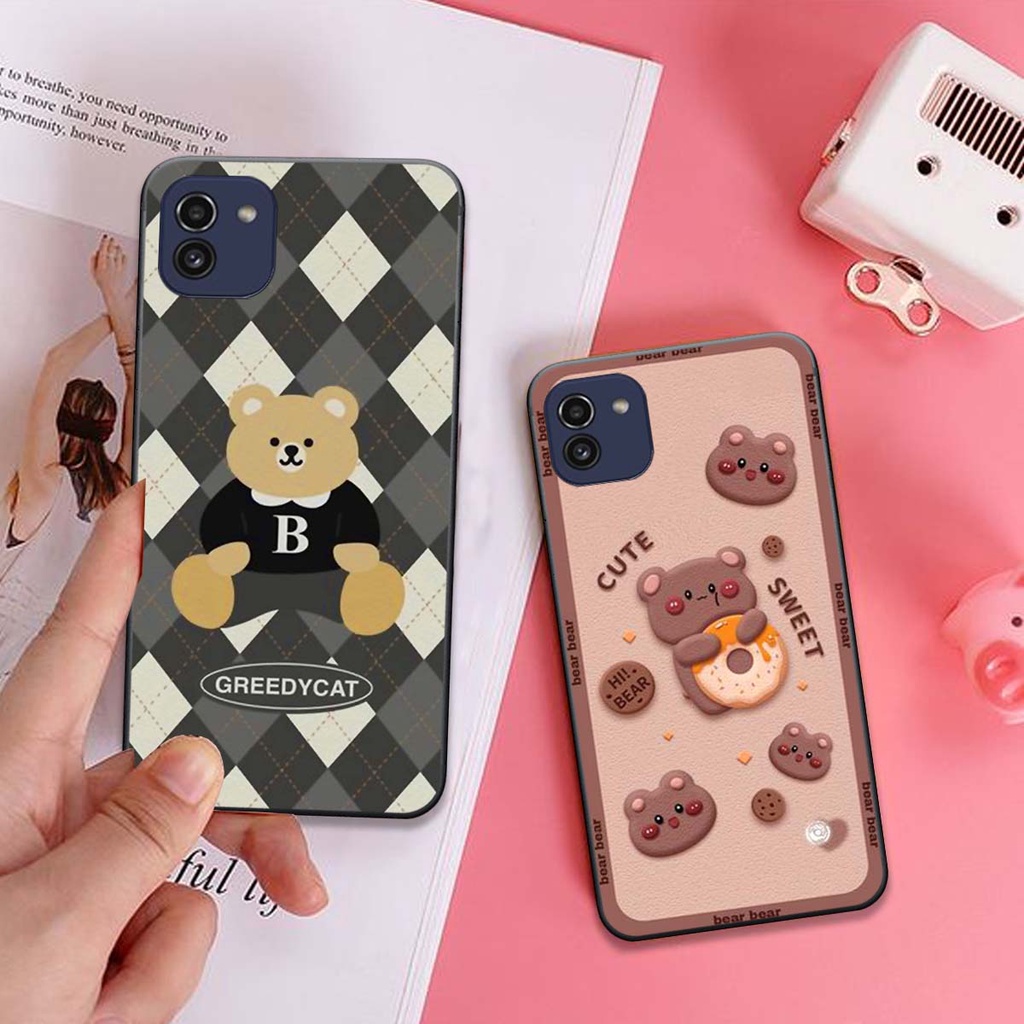 Ốp điện thoại Samsung A03 in họa tiết dễ thương. Vỏ lưng SS galaxy chính hãng