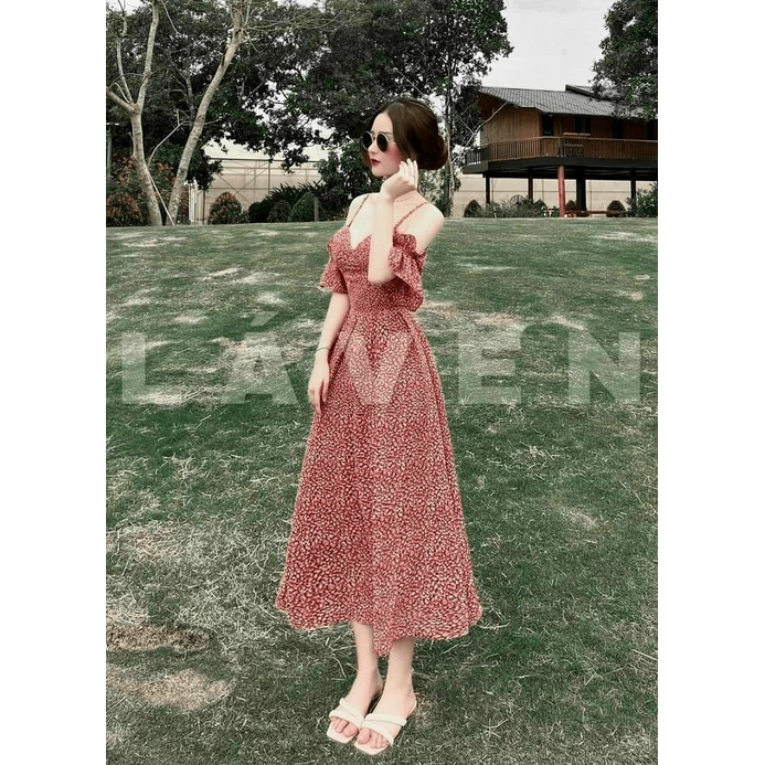 (Free ship) Sale Lớn Cho Bộ Đầm Lụa Váy Chẻ  Eo Thon Xinh Tỏa Nắng UP HHP Fashion